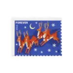 2012 First-Class Forever Stamp - Contemporary Christmas: Reindeer in Flight