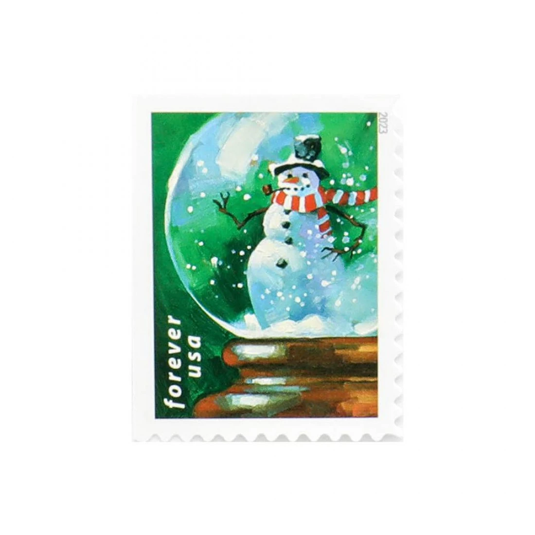 product_image_1768793822 2023 US Snow Globes Christmas Forever Stamps Book