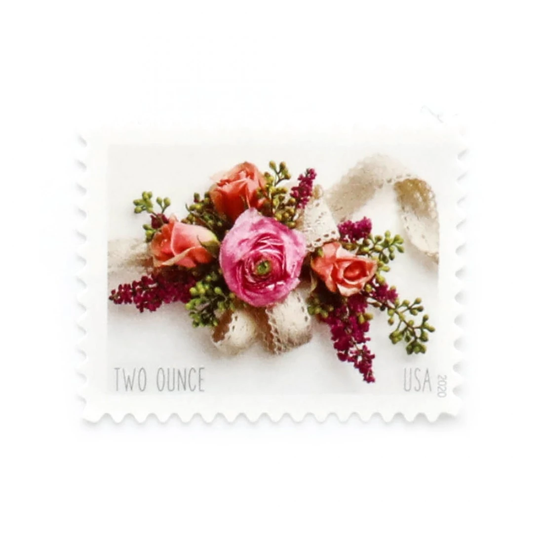 2020 US Wedding Garden Corsage Two Ounce Forever Stamps how many stamps does a large yellow envelope need
