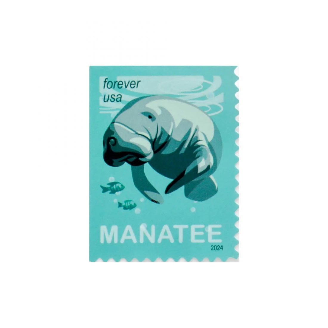 2024 US New Save Manatees First Class Forever Postage Stamp current us postage stamps