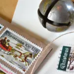 10 Vintage Currier and Ives Christmas Stamps Unused for Mailing