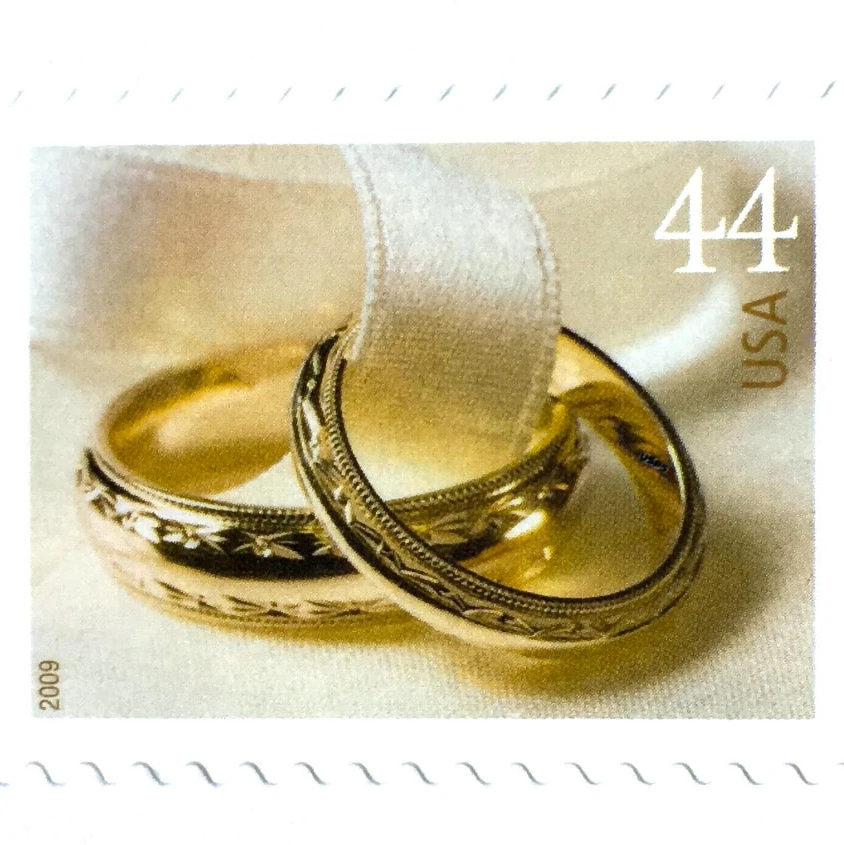 2018 love stamps wedding ring gold
