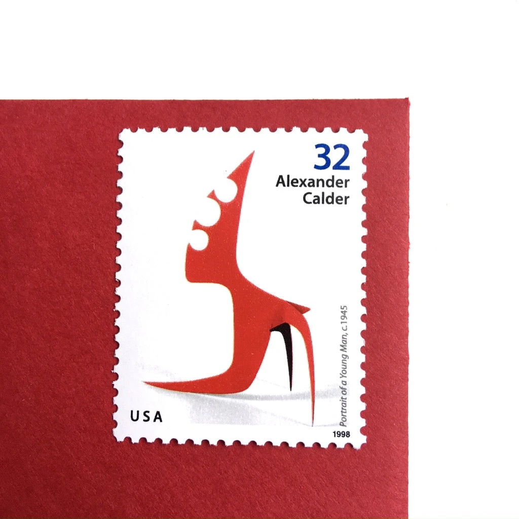 keith haring love stamp modern art white red design