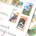 10 Vintage California Postage Stamps for Mailing