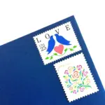 10 Blue Love Birds Postage Stamps Unused Vintage Postage for Mailing