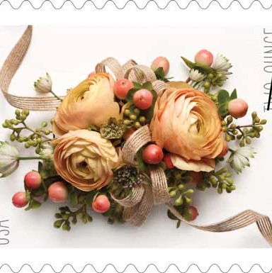 10 Wedding Flowers Forever Two Ounce $ 1.07 Postage Stamps Unused Stamps For Mailing Wedding Invitations