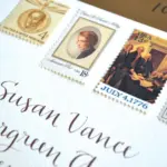 10 Vintage Poet Postage Stamps Neutral Palette Stamps Unused for Mailing