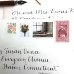 10 Vintage Pink Stamps Unused Lafayette Blush Champagne U.S. Postage Stamps For Mailing