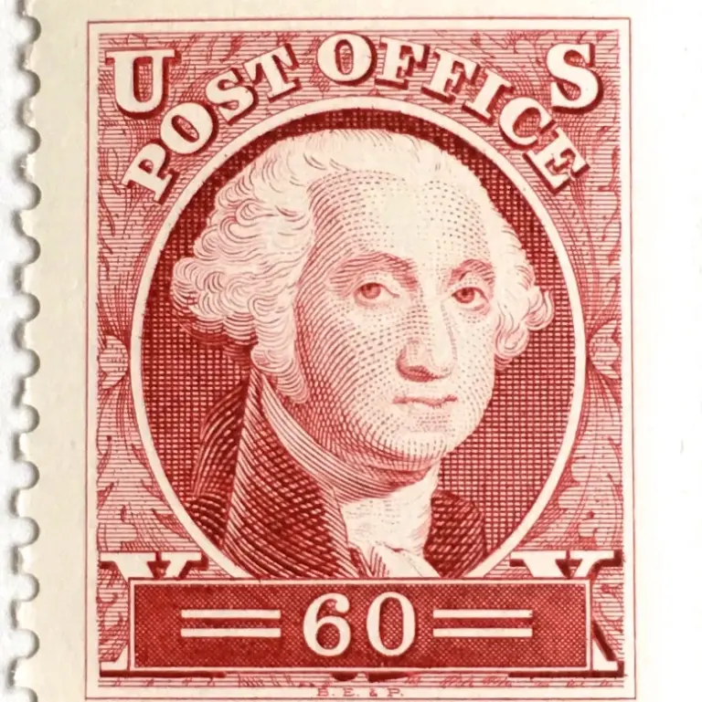 10 Pink Vintage George Washington Stamps Unused 60 Cent Postage Stamps for Mailing