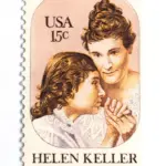 10 Vintage Hellen Keller Stamps Unused Pink Postage Stamps for Mailing