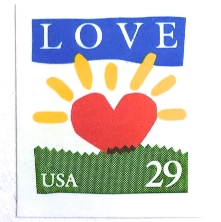 10 Vintage Love Postage Stamps Unused LOVE Sunrise Postage Stamps for Mailing