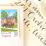 10 Vintage Virginia Postage Stamps Unused Stamps for Cards or Invitations