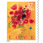 10 Poppy Stamps Unused Vintage Flower Bouquet Poppies Postage for Mailing