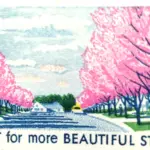 10 Vintage Pink Postage Tree Blossoms Unused Stamps for Mailing