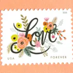 10 Pink Flower Forever Stamps Unused Botanical Love Stamps For Mailing