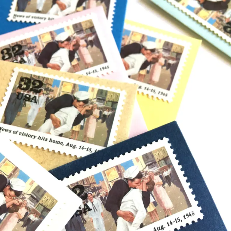 5 Times Square Kiss Stamp Unused Vintage New York City Postage Stamp