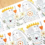 10 King & Queen of Hearts Unused Postage Stamps for Mailing Cards or Wedding Invitations