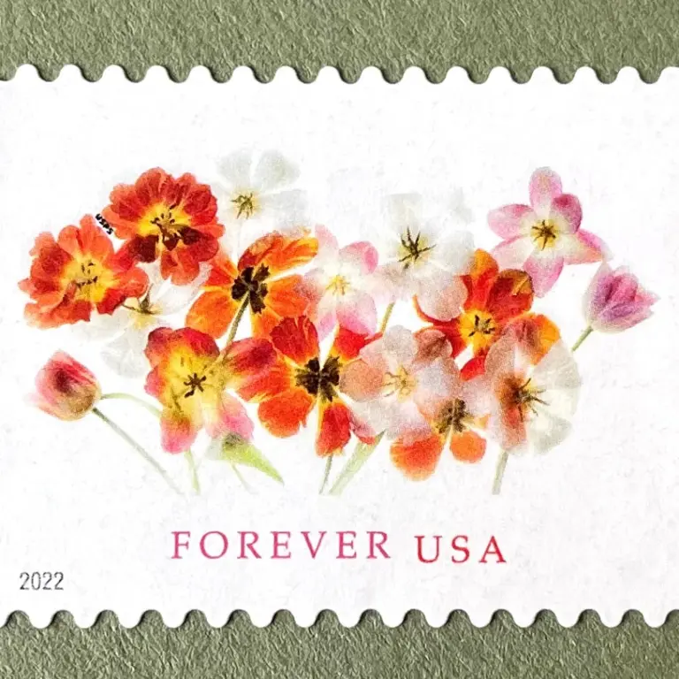 10 Wedding Flower Forever Stamps Unused Botanical Postage Stamps For Mailing