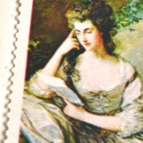 10 Vintage Stamps Letters Mingle Souls Unused Sage Green Stamps for Mailing