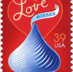 10 Hershey's Chocolate Kisses Stamps Unused Postage Stamps for Mailing