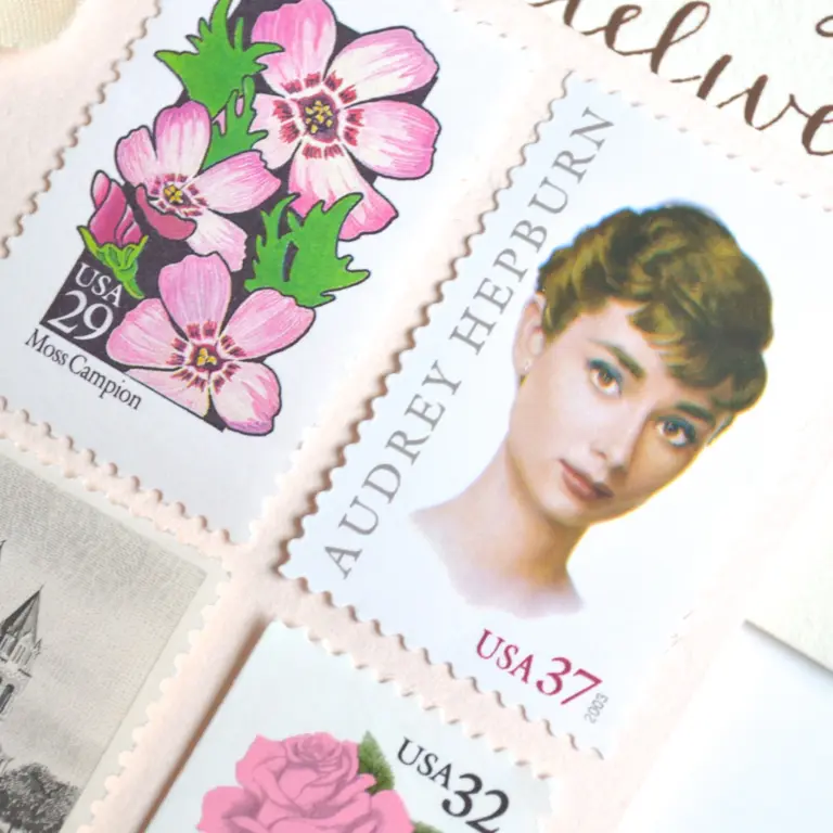 10 Audrey Hepburn Stamps Unused Vintage Postage Stamps for Mailing