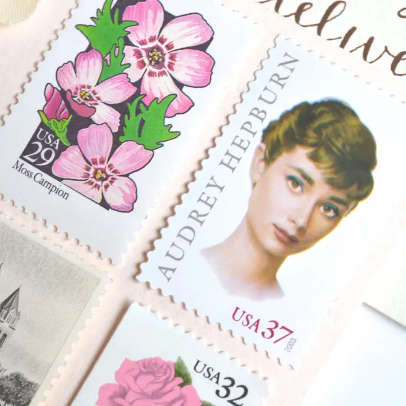 10 Audrey Hepburn Stamps Unused Vintage Postage Stamps for Mailing