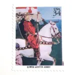 10 Horse and Knight Stamps Unused Vintage Postage Stamps for Mailing