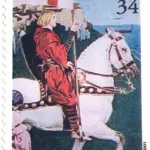 10 Horse and Knight Stamps Unused Vintage Postage Stamps for Mailing