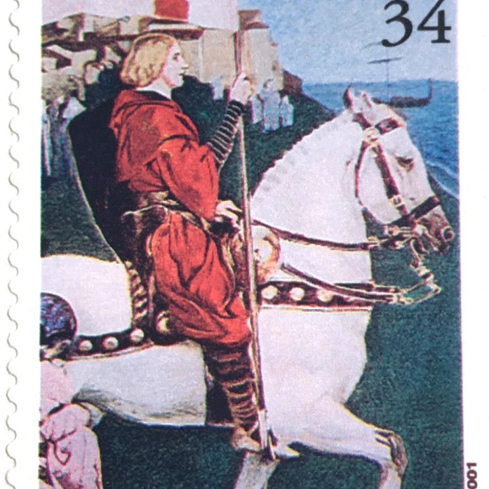 10 Horse and Knight Stamps Unused Vintage Postage Stamps for Mailing