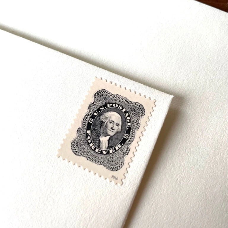 10 Washington Forever Postage Stamps Unused Black and White Vintage Style Forever Stamp for Mailing