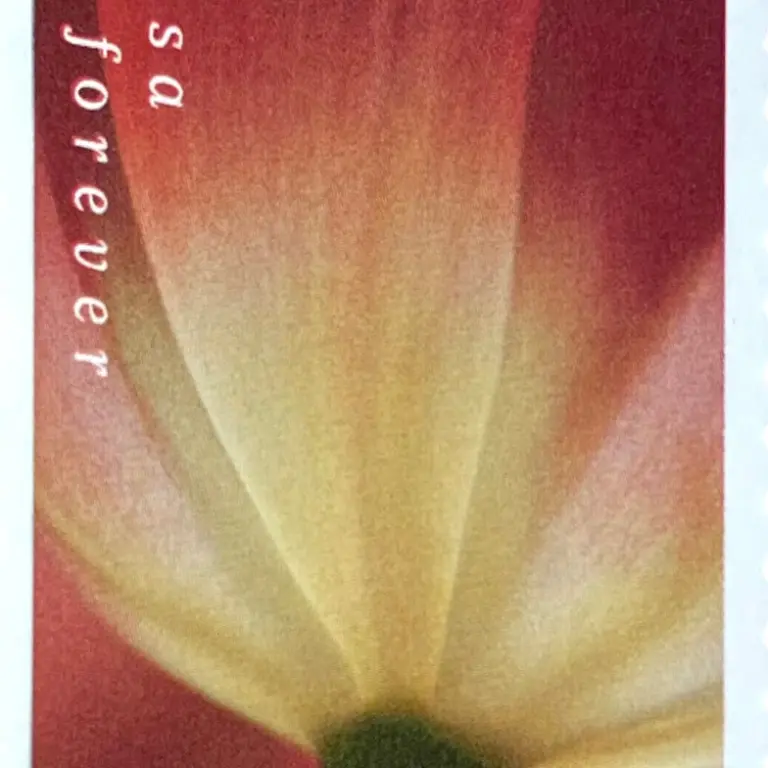 10 Burgundy Botanical Forever Stamps Unused Flower Postage Stamps For Mailing