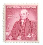 10 Vintage Pink Stamps Unused Noah Webster Blush Postage for Mailing