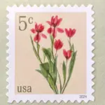 10 Tulip Stamps Unused Flower Postage Stamps for Mailing