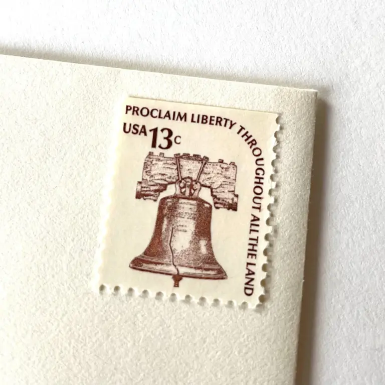 10 Liberty Bell Stamps Unused Vintage Postage for Mailing Wedding Invitations