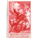 10 Benjamin Franklin Vintage Red Postage Stamps for Mailing
