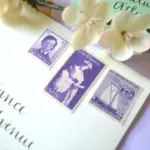 10 Vintage Purple Postage Edith Wharton Unused Vintage Stamps for Mailing