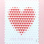 10 Heart Forever Stamps Unused Love Stamps For Mailing Wedding Invitations and Cards