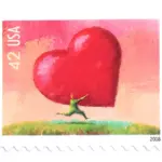 10 Heart Forever Stamps Unused Love Stamps For Mailing Wedding Invitations and Cards