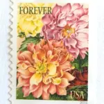 10 Pink Dahlia Forever Stamps Unused Flower Postage for Mailing Wedding Invitations