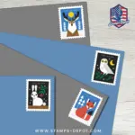Winter Woodland Animals Stamps