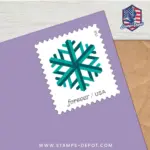 Geometric Snowflakes Stamps