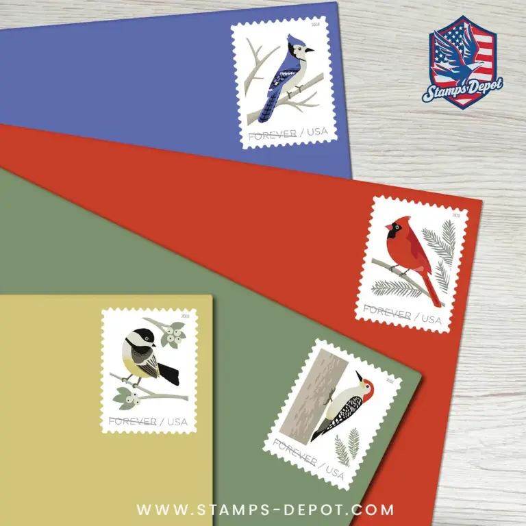Birds in Winter Stamps