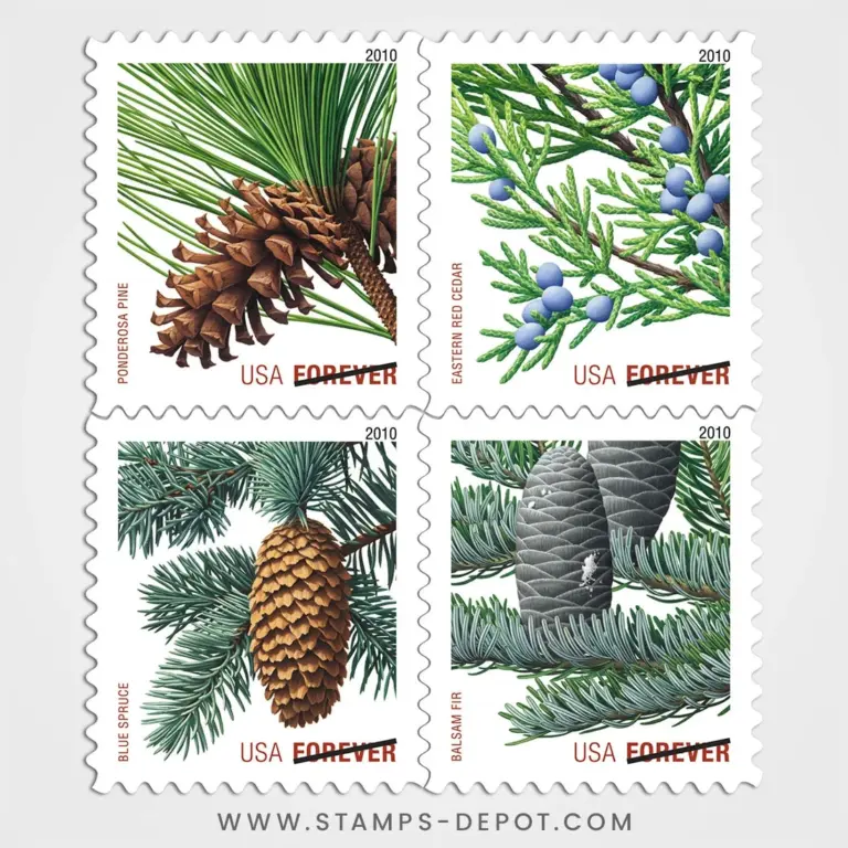 Holiday Evergreens Stamps