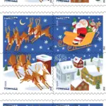Santa and Sleigh Stamps