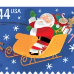 Santa and Sleigh Stamps