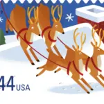 Santa and Sleigh Stamps