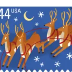 Santa and Sleigh Stamps
