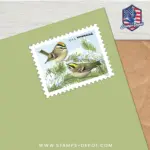 Songbirds in Snow Stamps